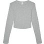 Bella Women's micro rib long sleeve baby tee athletic_heather