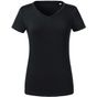 Russell-pure-organic Ladies' Pure Organic V-Neck Tee black