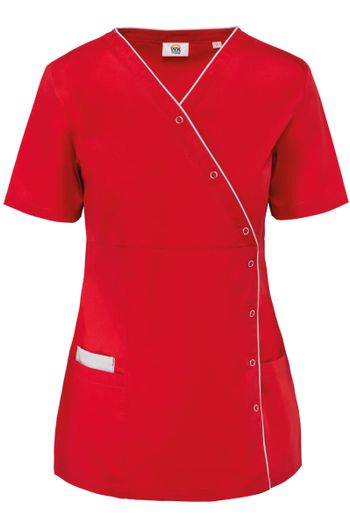 Image produit Blouse polycoton avec boutons-pression femme