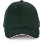 K-up Casquette sandwich contrasté - 6 panneaux forest_green/beige