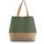 kimood Sac shopping en toiles de coton & jute dusty_light_green/natural