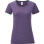 fruit of the loom Ladies Iconic 150 T heather purple