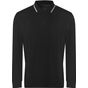 AWDis Just Polos Long Sleeve Tipped 100 Polo deep_black/white