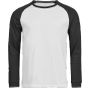 Tee Jays Unlabeled Baseball Tee white/black