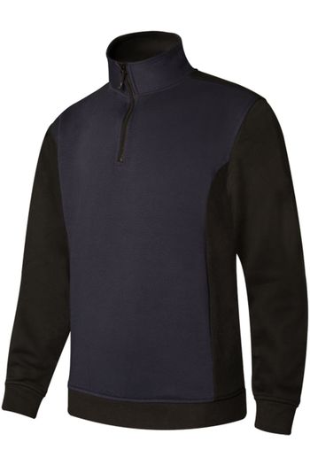 Image produit Sweat bicolore col zippé