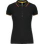 Kariban Polo manches courtes femme black/red/yellow