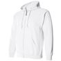 Gildan Adult Full Zip Hooded Sweatshirt white