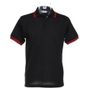 kustom kit Tipped Piqué Poloshirt black/red