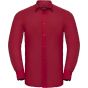 Russell Chemise en Popeline Polyester Coton cintrée manches longues homme classic_red
