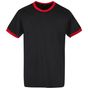 Build Your Brand Basic Men's Ringer Tee black/city_red