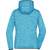 James&Nicholson Ladies' Knitted Fleece Hoody blue_melange/black