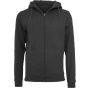 Build Your Brand Heavy Zip Hoody charcoal