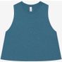 Bella Women's racerback cropped tank heather_deep_teal