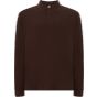 JHK Man regular long sleeve polo chocolate