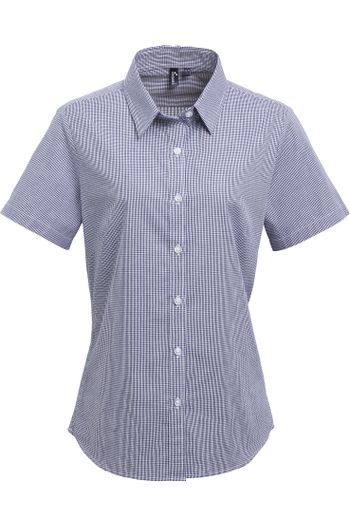 Image produit Chemise micro-carreaux Vichy Gingham à manches courtes pour femme