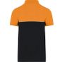 WK Designed To Work Polo bicolore écoresponsable manches courtes unisexe black/orange