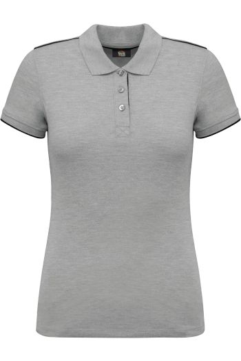 Image produit Polo Day To Day contrasté manches courtes femme