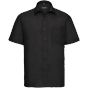 Russell Chemise en Popeline Polyester/Coton classique manches courtes homme black