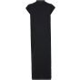 Build Your Brand Ladies Long Extended Shoulder Dress Black