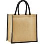 Westford Mill Sac de marché en jute amidonné naturel natural/black