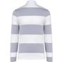 kariban Polo rayé manches longues unisexe oxford_grey/white_stripes