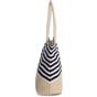 Kimood Sac shopping style marin en toile de jute  natural/navy