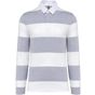 Kariban Polo rayé manches longues unisexe oxford_grey/white_stripes