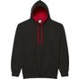 AWDis Just Hoods Varsity Hoodie jet_black/fire_red