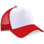 Beechfield Casquette Snapback trucker rouge classique/blanc