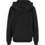Build Your Brand Ladies Fluffy Zip Hoody Black