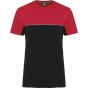 WK Designed To Work T-shirt bicolore écoresponsable manches courtes unisexe black/red