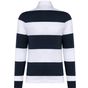 Kariban Polo rayé manches longues unisexe navy/white_stripes