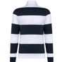 kariban Polo rayé manches longues unisexe navy/white_stripes