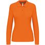 Kariban Polo manches longues femme orange