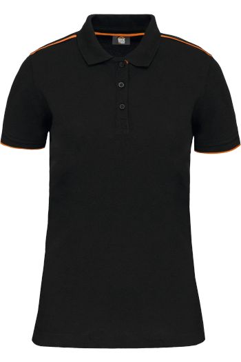 Image produit Polo Day To Day contrasté manches courtes femme