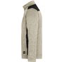 James&Nicholson Men´s Knitted Workwear Fleece Jacket -STRONG- stone_melange/black