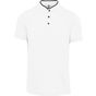 Kariban Polo col mao manches courtes homme white/navy