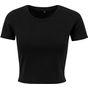 Build Your Brand Ladies Cropped Tee black