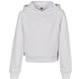 Build Your Brand Girls Cropped Sweat Hoody white
