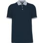 kariban Polo piqué bicolore homme navy/oxford_grey