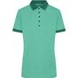 James&Nicholson Ladies´ Heather Polo green_melange/dark_green