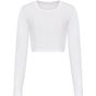 AWDis Just Ts Women's Long Sleeve Cropped T solid_white