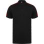 Finden+Hales Adults contrast panel polo black/red