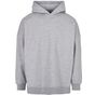 Build Your Brand Oversized Cut On Sleeve Hoody grey