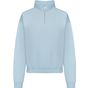 AWDis Just Hoods Women's cropped 1/4 zip Sweat sky_blue