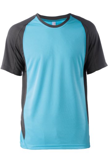 Image produit T-SHIRT HOMME BICOLORE MANCHES COURTES COL ROND KARIBAN SPORT