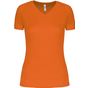 ProAct T-shirt de sport manches courtes col v femme - fluorescent_orange - XL