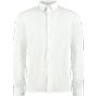Kustom Kit Tailored Fit Pique Shirt Long Sleeve White