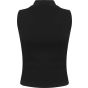 SF Clothing Women´s high neck crop vest black