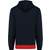 kariban Sweat-shirt tricolore à capuche unisexe navy/white/red